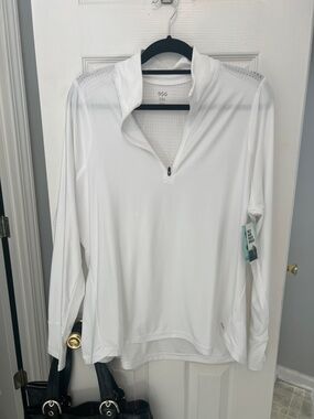 DSG White Quarter-Zip Performance Pullover